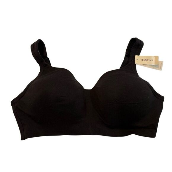 Cacique Other - Cacique Cotton No Wire Bra 40D Black Comfort Wireless Soft Molded Pads Support